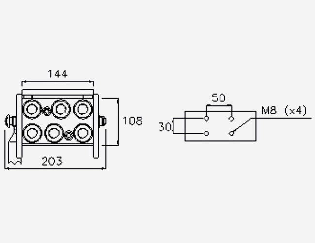 Multi Faster Hydraulic Multi Coupler Fixed Half 6 Lines 1/2" X 1/2" SAE