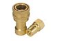 Brass Hydraulic Quick Connect Couplings Plug For Chemical Water KZD-PF Series