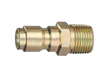 Steel Straight Through Hydraulic Quick Connect Plug Male Thread ST Series